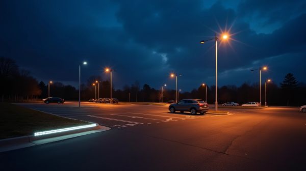 Un éclairage conforme aux normes pour parking extérieur